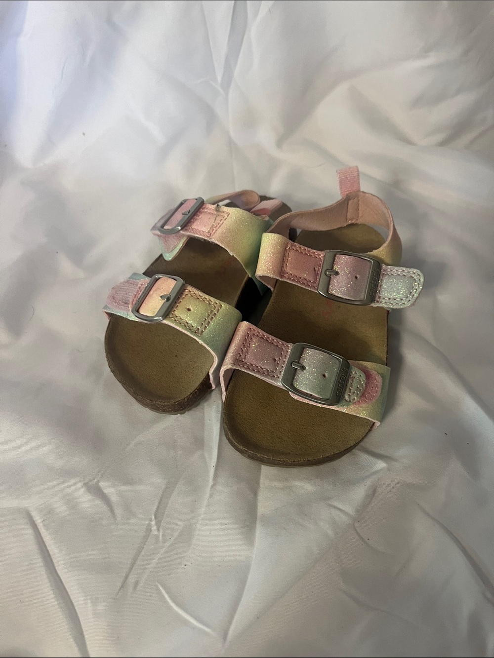Carter's Pastel Rainbow Double-Buckle Sandals